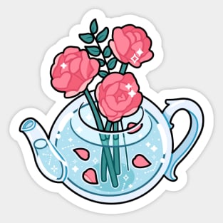 Rose Teapot Sticker